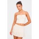 Cream Pleated Micro Mini Skirt Cream Pleated Micro Mini Skirt