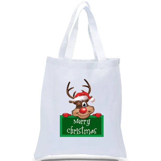 Rudolph Sign Merry Christmas Tote Rudolph Sign Merry Christmas Tote