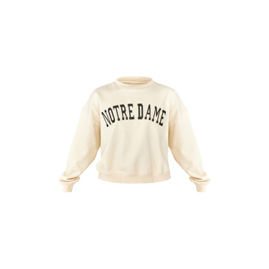 Tall Cream Notre Dame Oversized Sweatshirt Tall Cream Notre Dame Oversized Sweatshirt