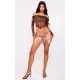 Brown Mesh Bardot Boning Corset Brown Mesh Bardot Boning Corset