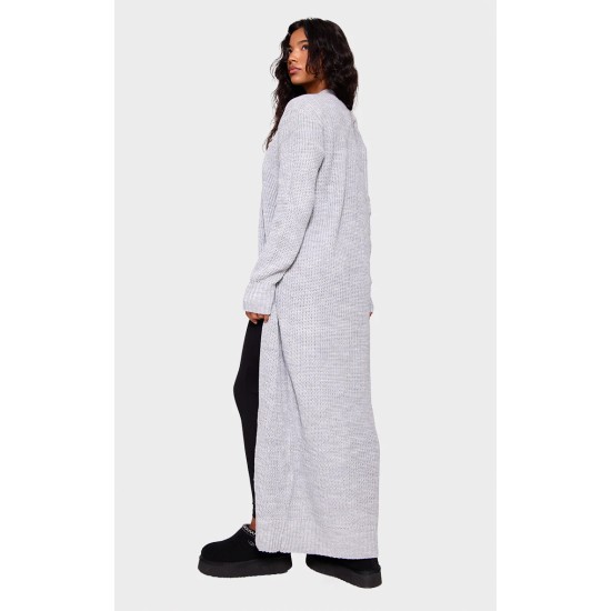 Light Grey Maxi Knitted Cardigan Light Grey Maxi Knitted Cardigan