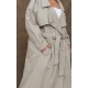 Plus Light Khaki Popper Detail Trench Coat Plus Light Khaki Popper Detail Trench Coat