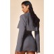PLT Label Charcoal Tie Side Detail Blazer Dress PLT Label Charcoal Tie Side Detail Blazer Dress
