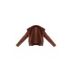 Chocolate Faux Suede PU Bonded Aviator Jacket Chocolate Faux Suede PU Bonded Aviator Jacket