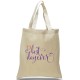 "Best Day Ever" in Elegant Script All Cotton Canvas Tote "Best Day Ever" in Elegant Script All Cotton Canvas Tote