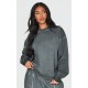 PRETTYLITTLETHING Washed Charcoal Premium Oversized Sweatshirt PRETTYLITTLETHING Washed Charcoal Premium Oversized Sweatshirt
