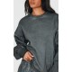 PRETTYLITTLETHING Washed Charcoal Premium Oversized Sweatshirt PRETTYLITTLETHING Washed Charcoal Premium Oversized Sweatshirt