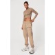 PRETTYLITTLETHING Mocha Cuffed High Waisted Sweatpants PRETTYLITTLETHING Mocha Cuffed High Waisted Sweatpants