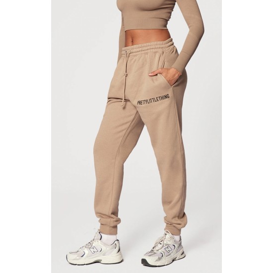 PRETTYLITTLETHING Mocha Cuffed High Waisted Sweatpants PRETTYLITTLETHING Mocha Cuffed High Waisted Sweatpants
