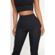 Shape Black Ribbed Flared Pants Shape Black Ribbed Flared Pants
