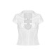 White Plunge Buckle Detail Corset Shirt White Plunge Buckle Detail Corset Shirt