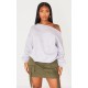 Shape Grey Marl Sweat Raw Edge Slouch Sweatshirt Shape Grey Marl Sweat Raw Edge Slouch Sweatshirt
