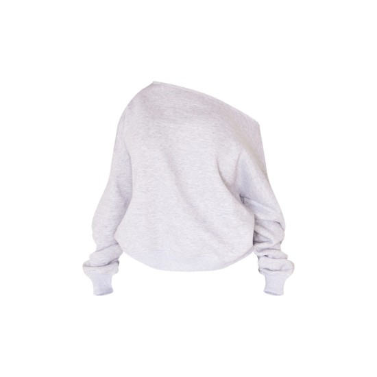 Shape Grey Marl Sweat Raw Edge Slouch Sweatshirt Shape Grey Marl Sweat Raw Edge Slouch Sweatshirt