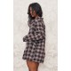 Chocolate Oversized Checked Shirt Chocolate Oversized Checked Shirt
