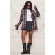 Chocolate Oversized Checked Shirt Chocolate Oversized Checked Shirt