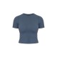 Midnight Blue Sculpt Longline Short Sleeve Gym Top Midnight Blue Sculpt Longline Short Sleeve Gym Top