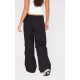 Black Thin Waistband Drawstring Detail Track Pants Black Thin Waistband Drawstring Detail Track Pants
