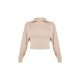 PRETTYLITTLETHING Shape Stone Fitted Zip Up Sweatshirt PRETTYLITTLETHING Shape Stone Fitted Zip Up Sweatshirt