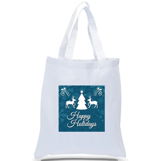 Reindeer Happy Holidays Tote Bag Reindeer Happy Holidays Tote Bag