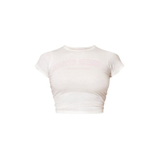 Cream Sports Classic Athletics Club Printed Baby Tee Cream Sports Classic Athletics Club Printed Baby Tee
