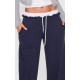 Petite Navy Pinstripe Contrast Waistband Wide Leg Pants Petite Navy Pinstripe Contrast Waistband Wide Leg Pants