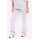 PRETTYLITTLETHING Ash Grey Print Flared Pant PRETTYLITTLETHING Ash Grey Print Flared Pant