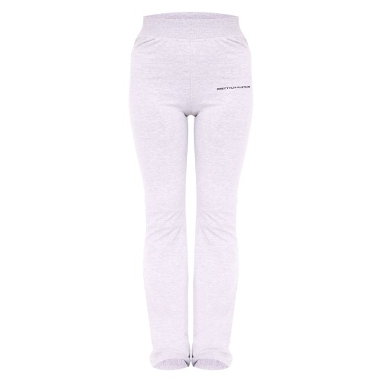PRETTYLITTLETHING Ash Grey Print Flared Pant PRETTYLITTLETHING Ash Grey Print Flared Pant