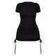 Shape Black Rib Short Sleeve Ruched Side Bodycon Dress Shape Black Rib Short Sleeve Ruched Side Bodycon Dress