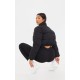 Black Cropped Peach Skin Bubble Puffer Jacket Black Cropped Peach Skin Bubble Puffer Jacket