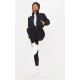 Black Cropped Peach Skin Bubble Puffer Jacket Black Cropped Peach Skin Bubble Puffer Jacket