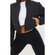 Black Cropped Peach Skin Bubble Puffer Jacket Black Cropped Peach Skin Bubble Puffer Jacket