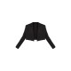 Black Woven Cropped Shoulder Padded Blazer Black Woven Cropped Shoulder Padded Blazer
