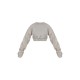 Petite Moss Grey Crop Elasticated Sweat Top Petite Moss Grey Crop Elasticated Sweat Top