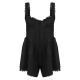 Black Woven Lace Detail Strappy Romper Black Woven Lace Detail Strappy Romper