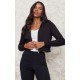Black Zip Cropped Hoodie Black Zip Cropped Hoodie
