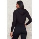 Black Zip Cropped Hoodie Black Zip Cropped Hoodie