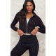 Black Zip Cropped Hoodie Black Zip Cropped Hoodie