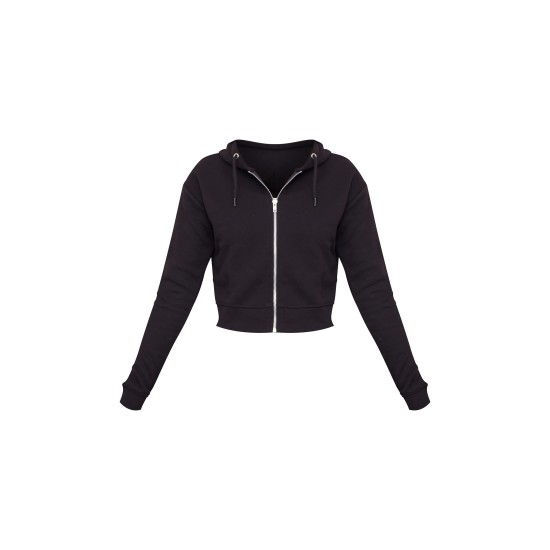 Black Zip Cropped Hoodie Black Zip Cropped Hoodie