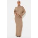 Light Mocha Soft Knit Roll Neck Oversized Sweater Light Mocha Soft Knit Roll Neck Oversized Sweater