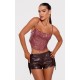 Mauve Faux Leather Ruched Bust Boned Dip Hem Corset Mauve Faux Leather Ruched Bust Boned Dip Hem Corset