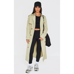 Petite Olive Oversized Trench Coat