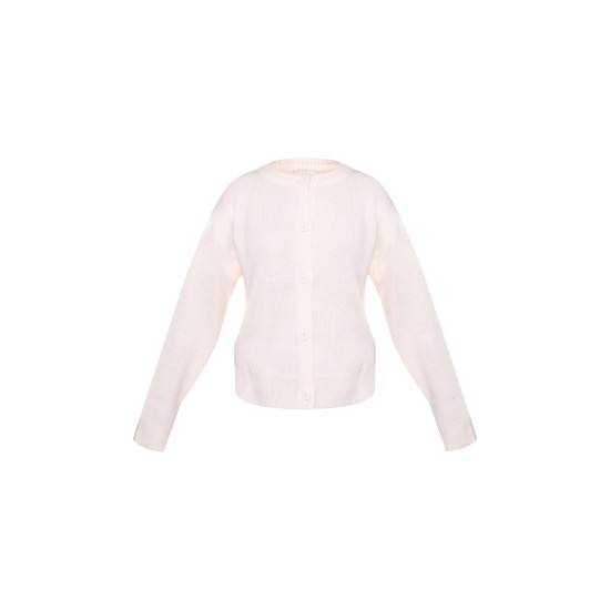 Cream Soft Knitted Button Up Cardigan Cream Soft Knitted Button Up Cardigan