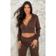Shape Chocolate Fitted Cropped Hoodie Shape Chocolate Fitted Cropped Hoodie