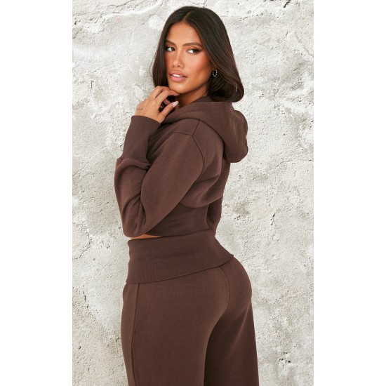 Shape Chocolate Fitted Cropped Hoodie Shape Chocolate Fitted Cropped Hoodie