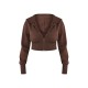 Shape Chocolate Fitted Cropped Hoodie Shape Chocolate Fitted Cropped Hoodie