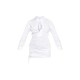 White Ruched Side Fitted Shirt Dress White Ruched Side Fitted Shirt Dress