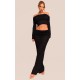 Black Sheer Burnout Mesh Fold Over Hem Low Rise Maxi Skirt Black Sheer Burnout Mesh Fold Over Hem Low Rise Maxi Skirt