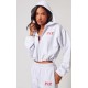 PRETTYLITTLETHING Grey Marl Elasticated Hem Zip Up Hoodie PRETTYLITTLETHING Grey Marl Elasticated Hem Zip Up Hoodie