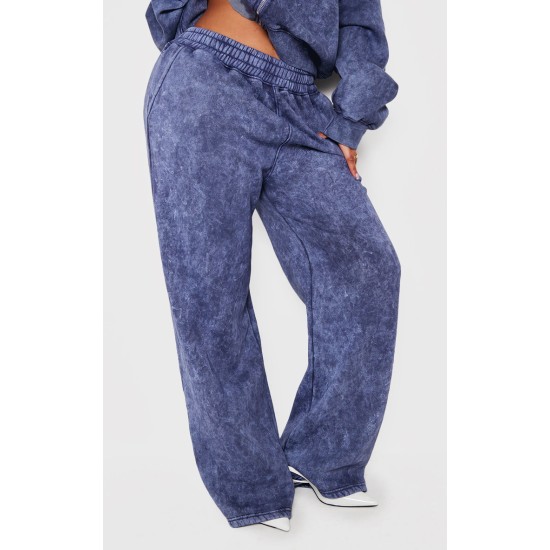 Shape Navy Washed Wide Leg Sweatpants Shape Navy Washed Wide Leg Sweatpants