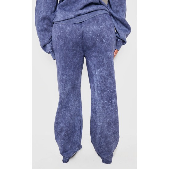 Shape Navy Washed Wide Leg Sweatpants Shape Navy Washed Wide Leg Sweatpants